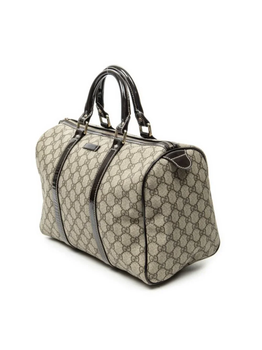 Gucci Midi Amboston Dark Brown Beige Supreme Canvas Handbag - Picture 2 of 10